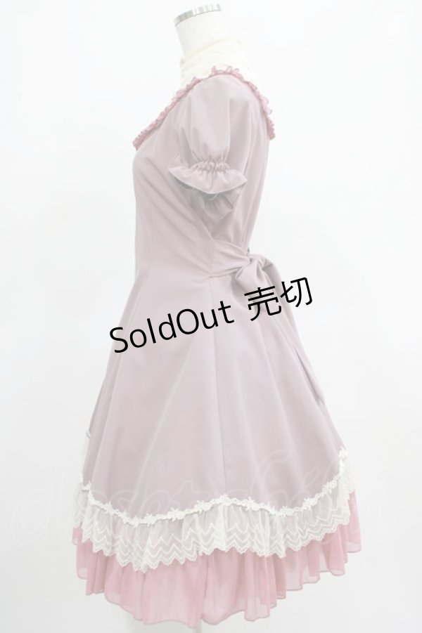画像2: ATELIER PIERROT / ピンタックヨークワンピース  ピンク H-25-03-28-001-EL-OP-KB-ZH (2)
