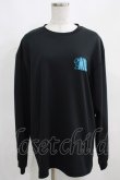 画像1: NieR Clothing / プリントLONG CUTSEW  黒×青 H-25-03-28-048-PU-TO-KB-ZH (1)
