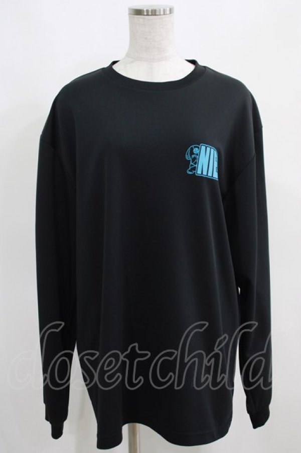 画像1: NieR Clothing / プリントLONG CUTSEW  黒×青 H-25-03-28-048-PU-TO-KB-ZH (1)