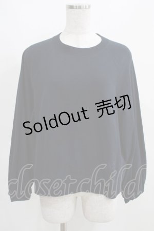 画像: Jane Marple Dans Le Salon / Soft fleece puffy sleeve sweatshirt  ネイビー H-25-03-28-050-JM-TO-KB-ZH