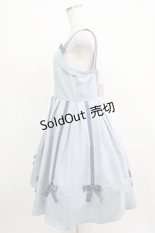 画像2: Melody BasKet / Ribbon treeジャンパースカート M サックス H-25-03-28-005-LO-OP-KB-ZH (2)