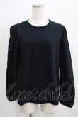 画像1: Jane Marple Dans Le Salon / Puffy sleeve pullover  ブラック H-25-03-28-052-JM-TO-KB-ZH (1)