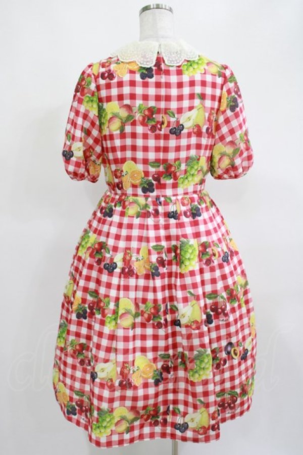 画像3: Melody BasKet / Fruits BasKetワンピース  レッド H-25-03-28-009-LO-OP-KB-ZH (3)