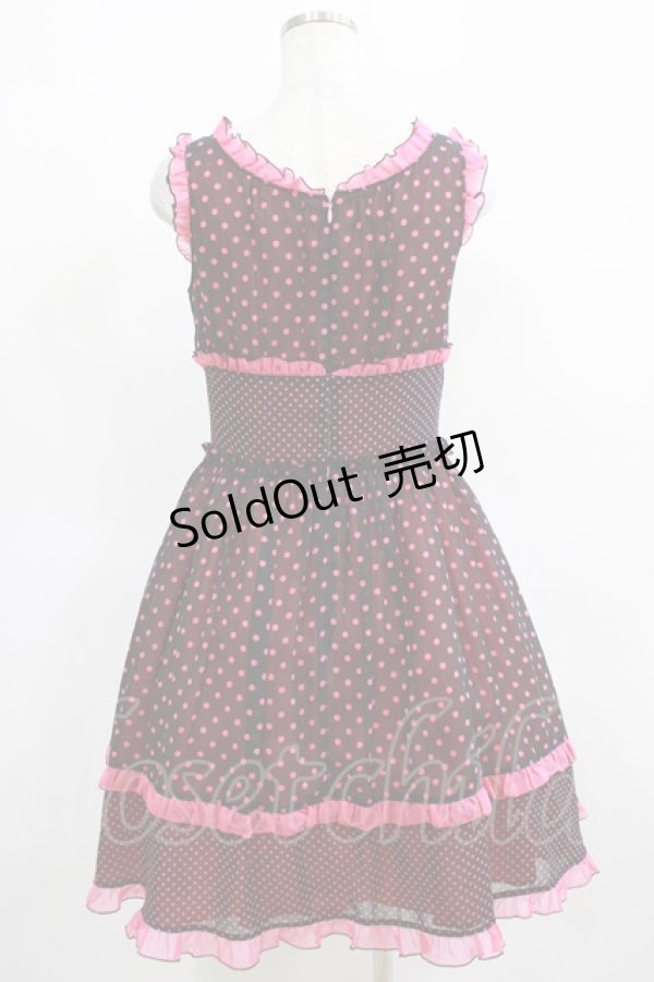 画像3: MILK / pop dots dress  黒×ピンク H-25-03-28-016-ML-OP-KB-ZH (3)