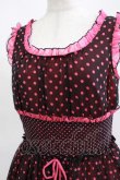 画像4: MILK / pop dots dress  黒×ピンク H-25-03-28-016-ML-OP-KB-ZH (4)