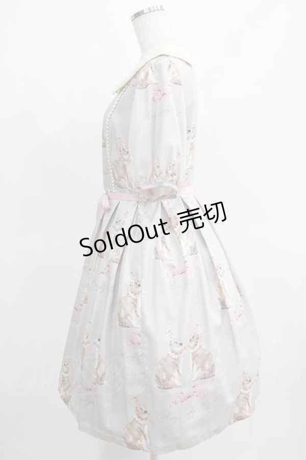 画像2: Leur Getter / Twin Rabbit袖付ワンピース L(トールサイズ) グレー H-25-03-29-003-LU-OP-KB-ZH (2)
