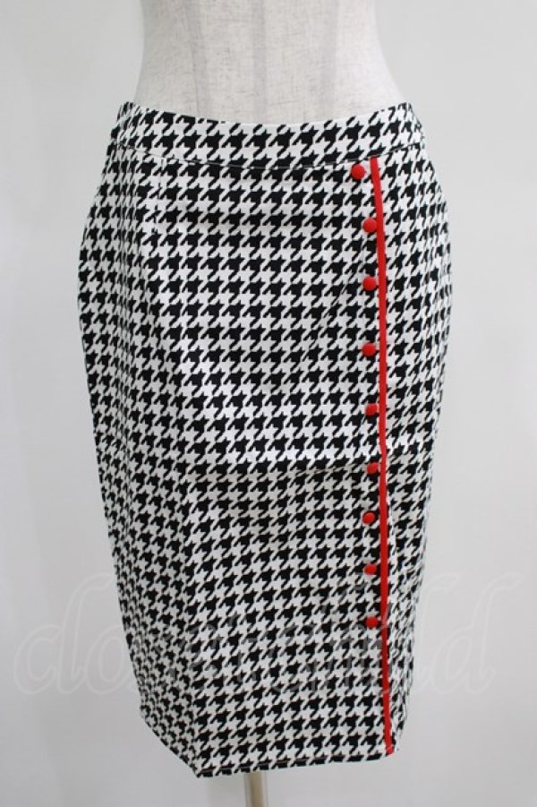 画像2: SOURPUSS / HOUNDSTOOTH BOMBSHELL SKIRT L ブラック H-25-03-29-025-PU-SK-KB-ZH (2)