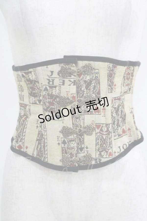画像2: EXCENTRIQUE / トランプのミニコルセット S/M ベージュ H-25-03-29-031-EL-ZA-KB-ZH (2)
