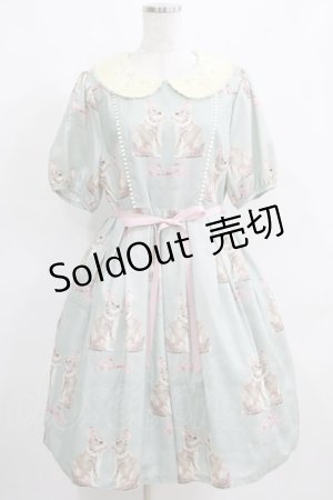 画像: Leur Getter / Twin Rabbit袖付ワンピース L(トールサイズ) グリーン H-25-03-29-004-LU-OP-KB-ZH