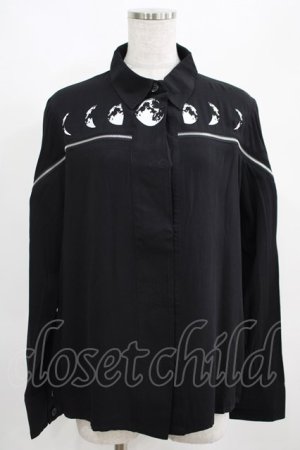 画像: Restyle / MOON PHASES SHIRT M ブラック H-25-03-29-035-GO-BL-KB-ZH