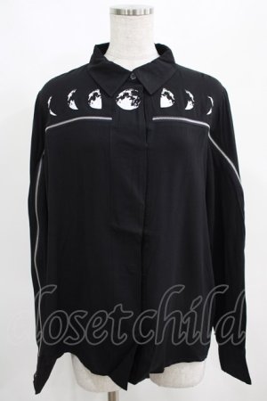 画像: Restyle / MOON PHASES SHIRT M ブラック H-25-03-29-037-GO-BL-KB-ZH