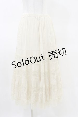 画像: an another angelus / レース切替ティアードロングスカート Free IVORY H-25-03-29-1058-CA-SK-NS-ZH