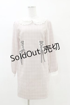 画像: Ank Rouge / レースアップワンピース M ピンク H-25-03-29-1059-CA-OP-NS-ZH