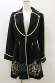 画像1: metamorphose / 刺繍入りコートワンピース  ブラック H-25-03-29-1060-ME-OP-KB-ZT-C031 (1)