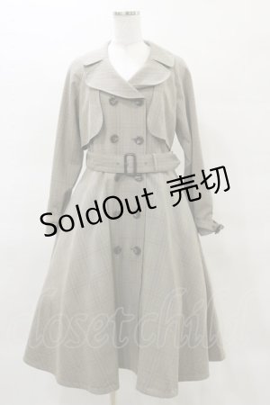 画像: an another angelus / ケープシルエットフレアートレンチコート Free GRAY×ORANGE H-25-03-29-1061-CA-CO-NS-ZH