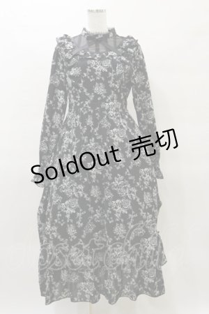 画像: Amavel / Romantic Floralロングワンピース Free ブラック H-25-03-29-1066-CA-OP-NS-ZH