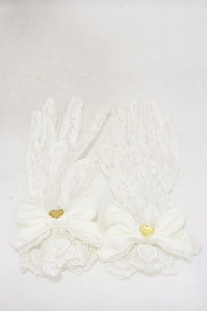 画像: Angelic Pretty / Heartレース手袋  オフ H-25-03-29-1012-AP-ZA-NS-ZH