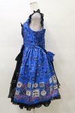 画像3: metamorphose / 【プラスサイズ】Butterfly Museumフリルジャンパースカート プラスサイズ ミディアムブルー H-25-03-29-1078-ME-OP-NS-ZH (3)