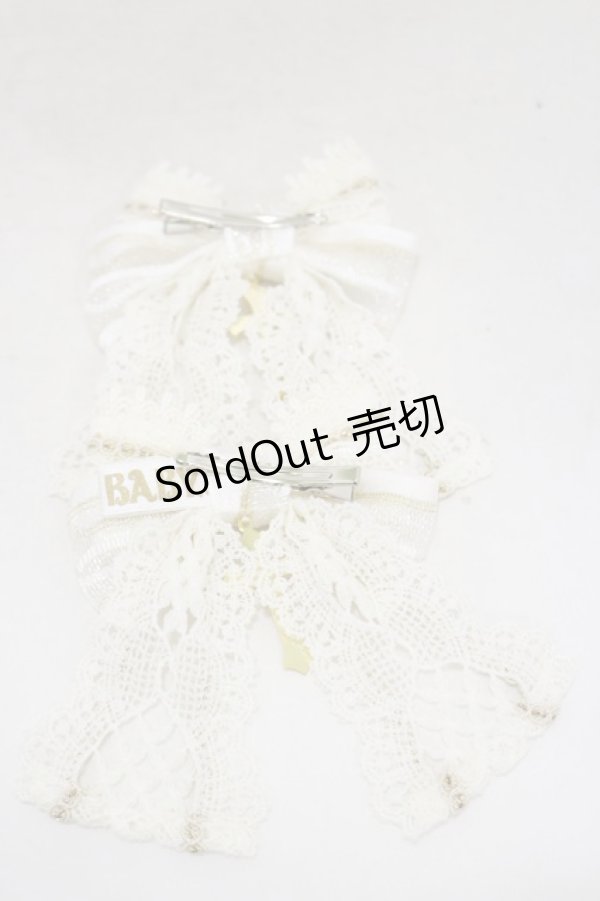 画像2: BABY,THE STARS SHINE BRIGHT / Maria de la Croixリボンクリップ  オフ H-25-03-29-1017-BA-AC-NS-ZH (2)