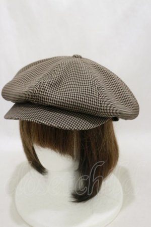 画像: Fi.n.t / チェック柄キャスケット  BROWN H-25-03-29-1020-CA-AC-NS-ZH