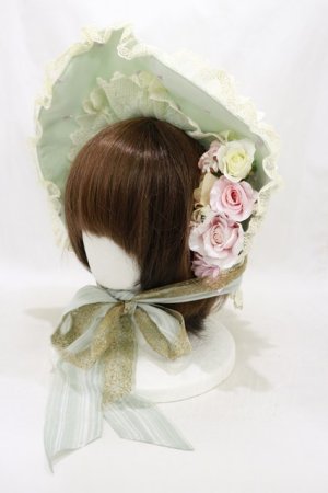 画像: BABY,THE STARS SHINE BRIGHT / Scarlet ~Primavera Waltz Bonnet Hat~  ミント H-25-03-29-1033-BA-AC-KB-ZH