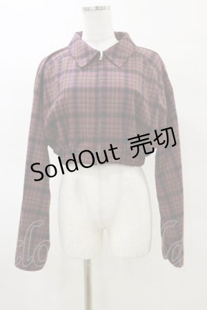 画像: REDYAZEL / フロントジップチェックショートブルゾン S ピンク H-25-03-29-1040-LO-JA-NS-ZH