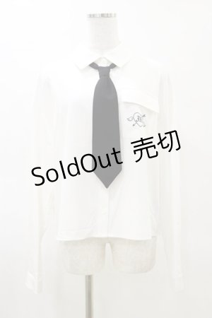 画像: Jamie エーエヌケー / ネクタイシャツ M 白 H-25-03-29-1044-LO-BL-NS-ZH