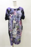 画像1: Royal Princess Alice / RuRu cat総柄ワンピースTシャツ free ブラック/パープル H-25-03-29-1049-LO-OP-IW-ZH (1)