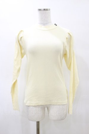 画像: F&A / プチハイネックパワショルテレコトップス Free アイボリー H-25-03-29-1050-LO-TO-NS-ZH