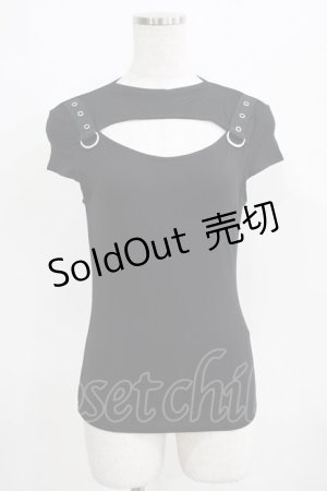 画像: KILL STAR / XARA KEYHOLE TOP XS ブラック H-25-03-29-053-SL-TO-KB-ZH