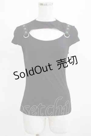 画像: KILL STAR / XARA KEYHOLE TOP XS ブラック H-25-03-29-055-SL-TO-KB-ZH