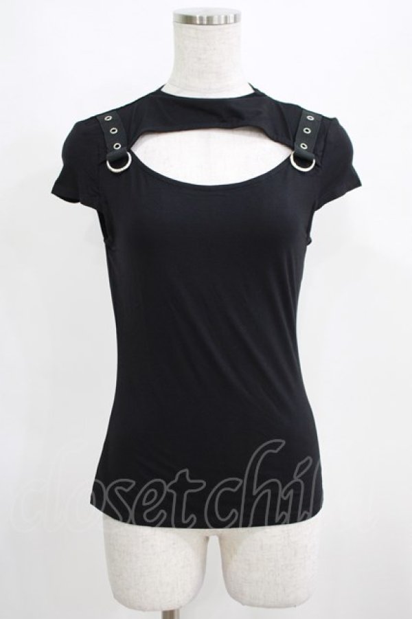 画像1: KILL STAR / XARA KEYHOLE TOP XS ブラック H-25-03-29-055-SL-TO-KB-ZH (1)
