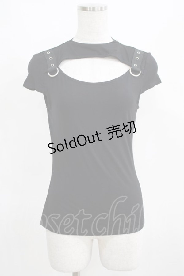 画像1: KILL STAR / XARA KEYHOLE TOP XS ブラック H-25-03-29-055-SL-TO-KB-ZH (1)