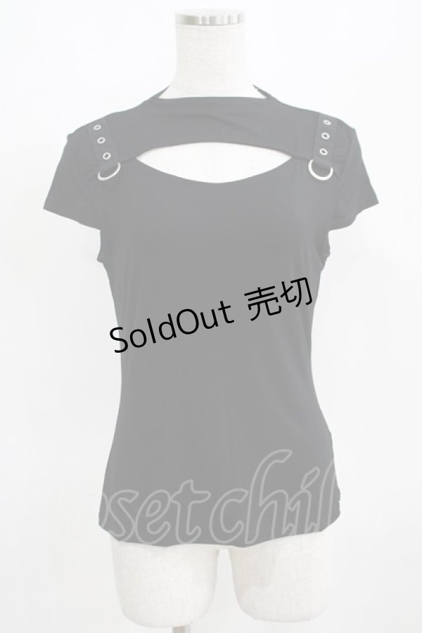 画像1: KILL STAR / XARA KEYHOLE TOP S ブラック H-25-03-29-057-SL-TO-KB-ZH (1)