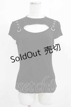画像: KILL STAR / XARA KEYHOLE TOP S ブラック H-25-03-29-059-SL-TO-KB-ZH