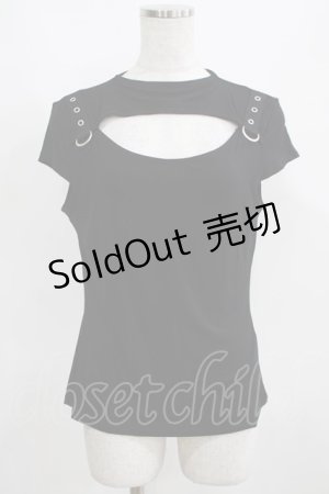 画像: KILL STAR / XARA KEYHOLE TOP M ブラック H-25-03-29-061-SL-TO-KB-ZH