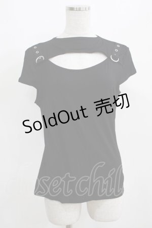 画像: KILL STAR / XARA KEYHOLE TOP M ブラック H-25-03-29-063-SL-TO-KB-ZH