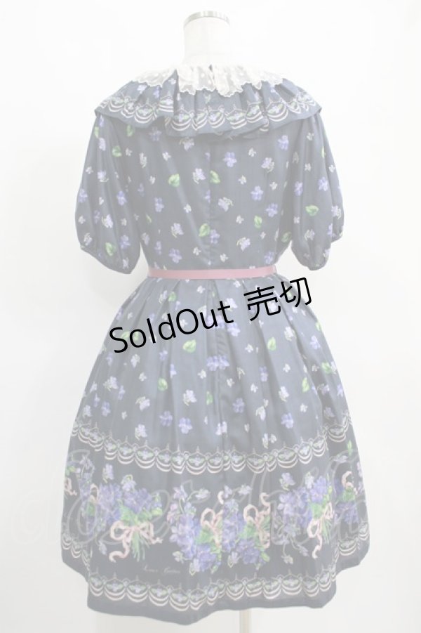 画像3: Leur Getter / Elegant Flower袖付きワンピース L(トールサイズ) ネイビー H-25-03-29-006-LU-OP-KB-ZH (3)