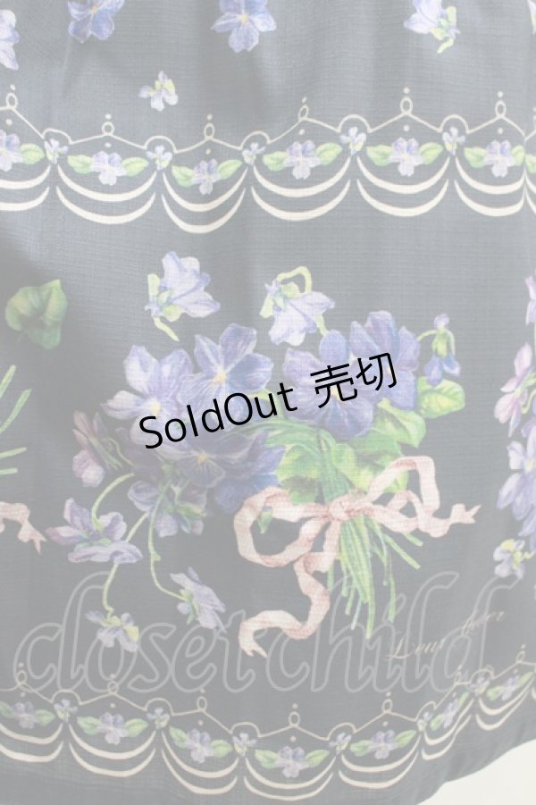 画像4: Leur Getter / Elegant Flower袖付きワンピース L(トールサイズ) ネイビー H-25-03-29-006-LU-OP-KB-ZH (4)