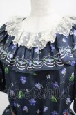 画像5: Leur Getter / Elegant Flower袖付きワンピース L(トールサイズ) ネイビー H-25-03-29-006-LU-OP-KB-ZH (5)