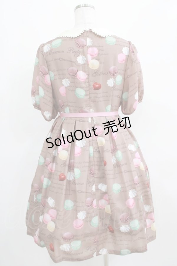 画像3: Leur Getter / Macaron Party袖付ワンピース L モカ H-25-03-29-007-LU-OP-KB-ZH (3)