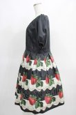 画像2: Leur Getter / Antique Lace Strawberry袖付きワンピース L(トールサイズ) ブラック H-25-03-29-009-LU-OP-KB-ZH (2)