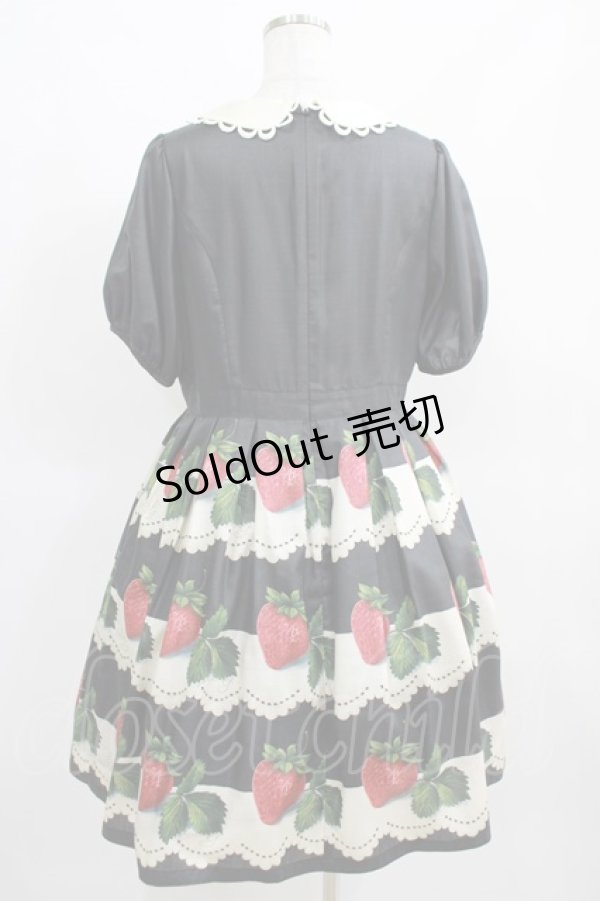 画像3: Leur Getter / Antique Lace Strawberry袖付きワンピース L(トールサイズ) ブラック H-25-03-29-009-LU-OP-KB-ZH (3)