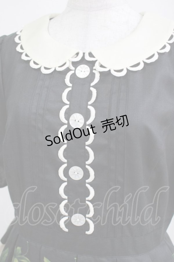 画像5: Leur Getter / Antique Lace Strawberry袖付きワンピース L(トールサイズ) ブラック H-25-03-29-009-LU-OP-KB-ZH (5)