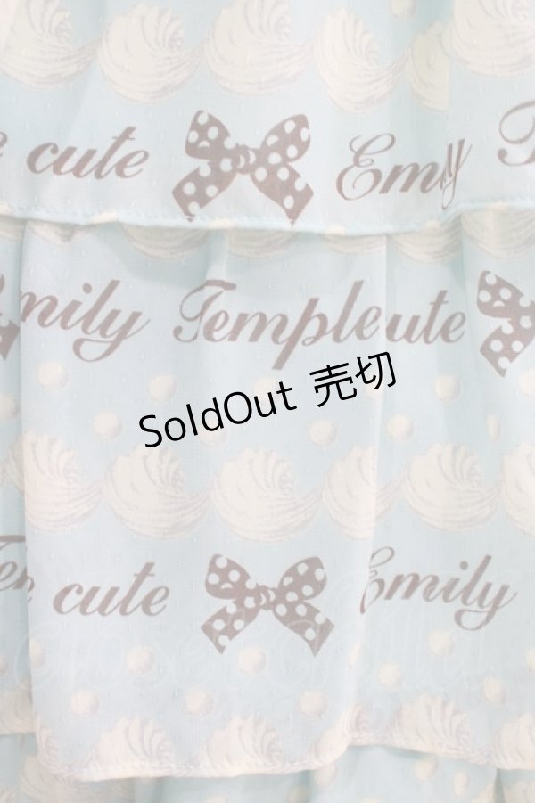 画像4: Emily Temple cute / ジョーゼットロゴ＆クリームノースリーブワンピース  ミント H-25-03-29-020-ET-OP-KB-ZH (4)