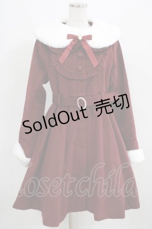 画像: Amavel / パールベルト付ヨークフリルコート Free ボルドー H-25-03-30-034-CA-CO-NS-ZH