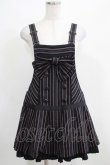 画像1: Angelic Pretty / Letterレジメンサロペット Free ブラック H-25-03-30-036-AP-OP-NS-ZH (1)