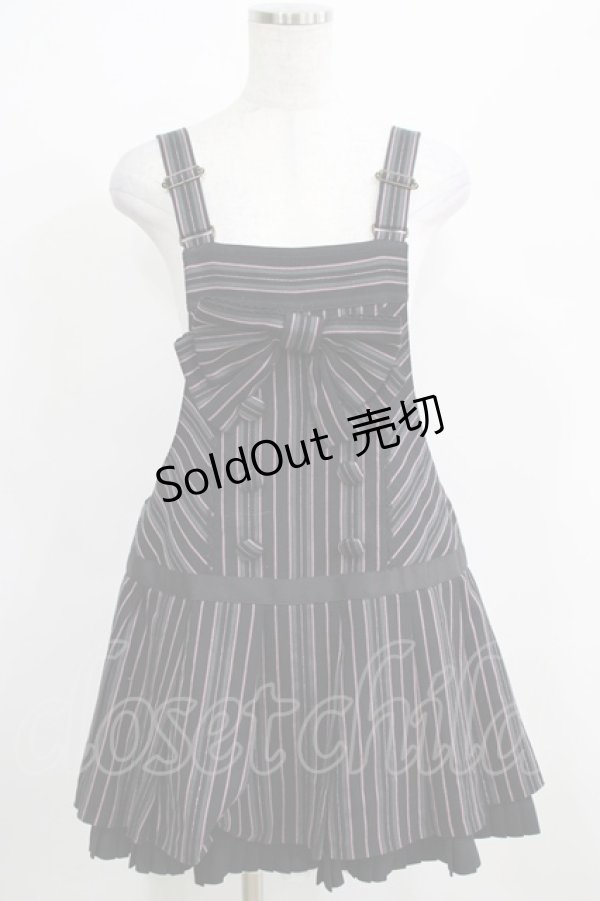 画像1: Angelic Pretty / Letterレジメンサロペット Free ブラック H-25-03-30-036-AP-OP-NS-ZH (1)