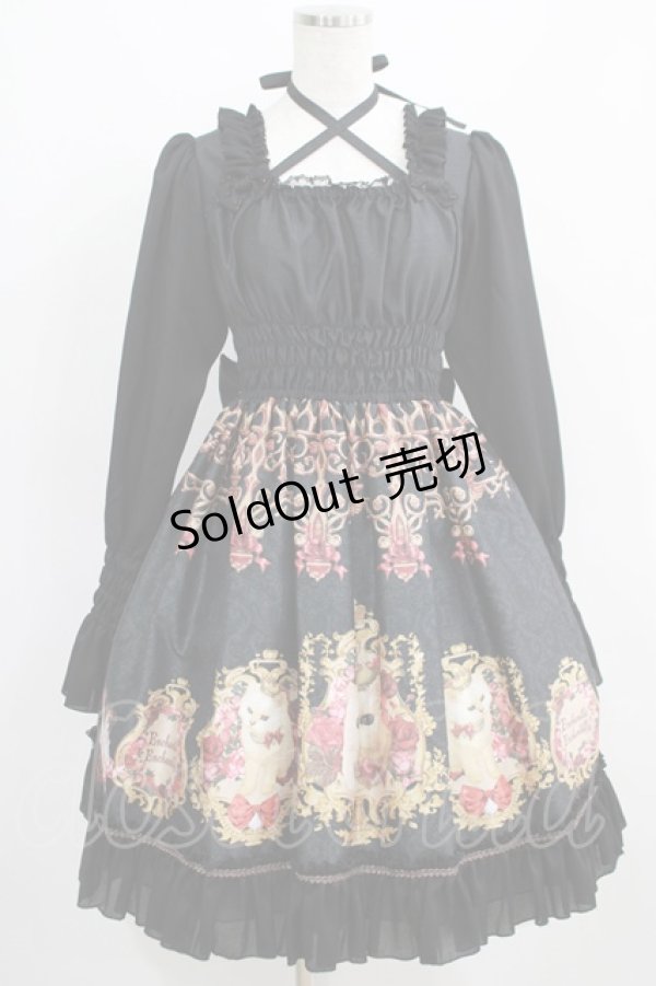 画像1: Enchantlic Enchantilly / Queen Catのエレガントスリーブなワンピース Free ブラック H-25-03-30-005-LO-OP-NS-ZH (1)