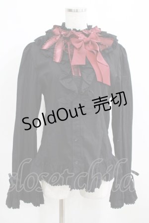 画像: ALICE and the PIRATES / 記憶の中の薔薇園ブラウス Mens ブラック H-25-03-30-053-PA-BL-NS-ZH